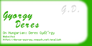 gyorgy deres business card